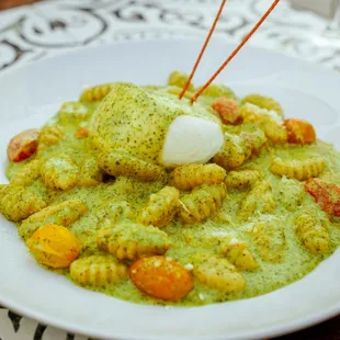 Gnocchi Italiani with Pesto and Burrata