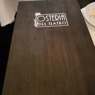 Nice menu cover