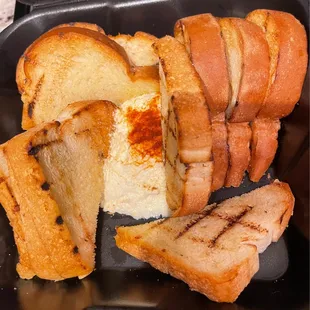Goat cheese with a lot bread