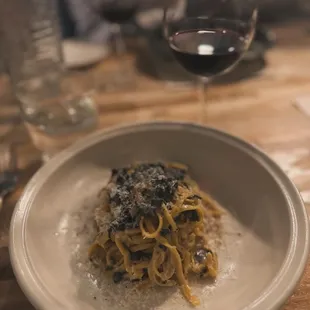 Tajarin- black truffle and mushroom