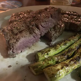 Bland steak and asparagus