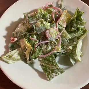 House salad that came with meal, ranch