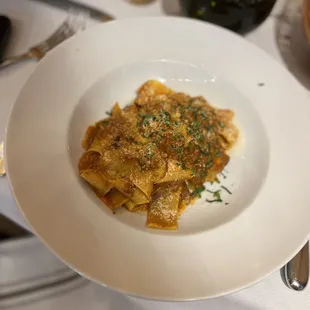 tagliatelle Pappadelle (pasta in a braised lamb ragu)