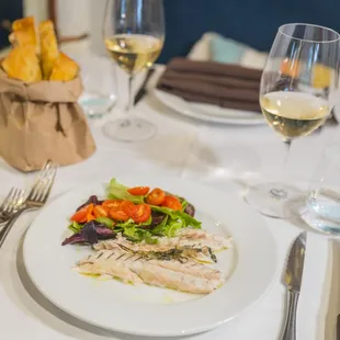 a plate of food on a table