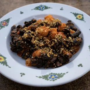Campanelle Nero - $27. Squid Ink Pasta with seafood.