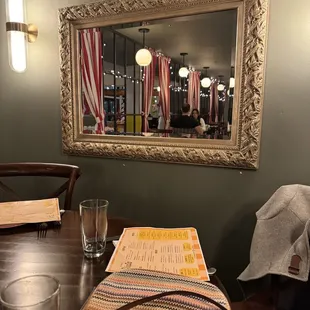 Dining table and restaurant interior