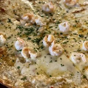 Shrimp scampi pizza $17.99
