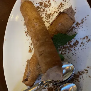 Nutella cannolis