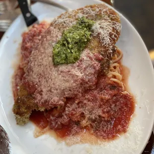 Chicken Parmigiana, huge!