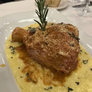 Pork orsobucca with saffron risotto