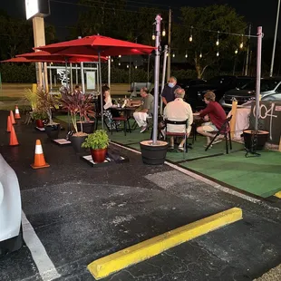 Outside dining area