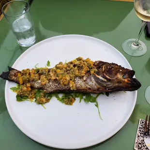 Whole roasted fish