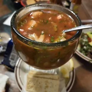 Coctel camarón and pulpo