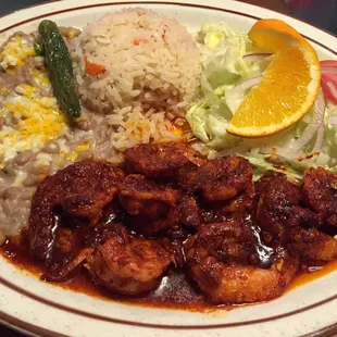 Shrimp Diablo Plate