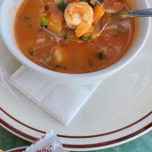 Coctel de Camaron Ranchero (Warm Shrimp Cocktail)