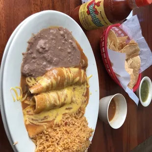 Tex Mex Enchilada Plate