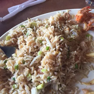 Rice tastes like plastic.