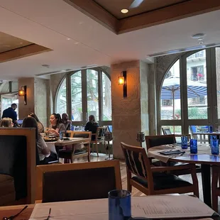 Interior of the restaurant. Lots of tables outside also, on the River Walk.
