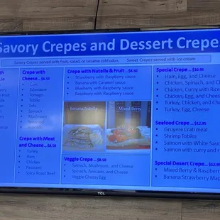 savory crepes and desert crepes