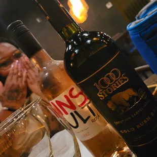 Rose and barrel wine