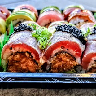 Crazy Tuna and Torch Rolls.