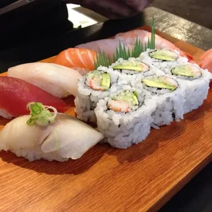 sashimi, sushi, sushi and sashimi, food