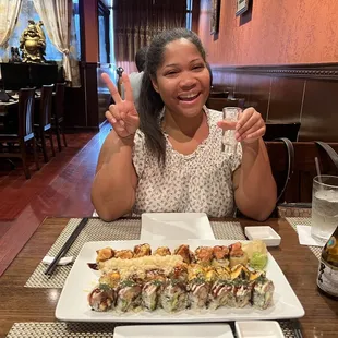 Otani king roll, Poseidon roll, crazy roll, ocean roll, sake