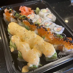 Crazy Russian Roll 8 Pcs Volcano Maki Crab Salad Maki 6 Pcs