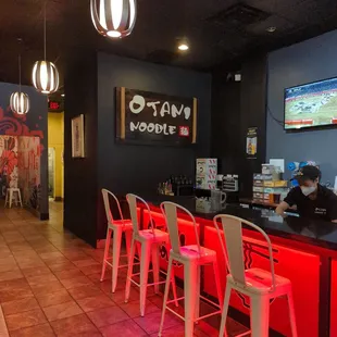 Couple bar counter seats