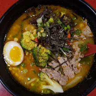Curry beef udon