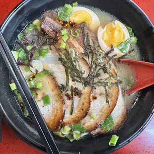 1. Char-Siu add pork belly and half egg