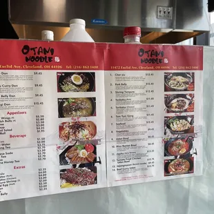menu, sushi and sashimi