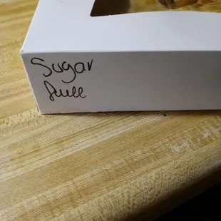 a box of sugar sauce