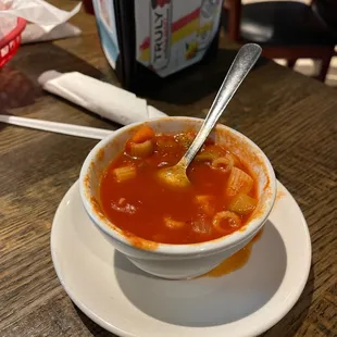 Not a flake of any spice or herb in sight. Tastes like Luke warm can tomato juice with frozen vegetables