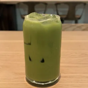 Matcha (with honey lavender syrup)