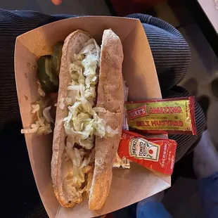 Beyond (plant based) hot dog with vegan Mariposa bun