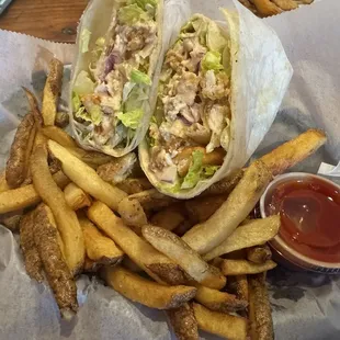 Buffalo Chicken Wrap + Fresh Cut Fries