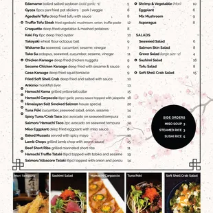 Appetizers Menu