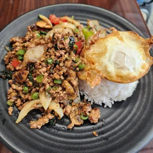a plate of food on a table