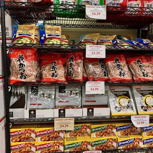 a variety of food items