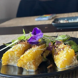 Golden corn. If you like Mexican street corn, you'll love this.