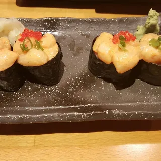 2 Piece Spicy Scallop Nigiri