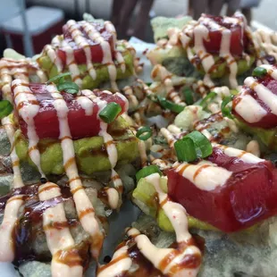 a close up of a plate of food