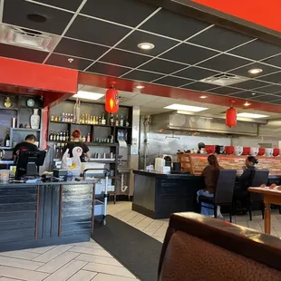 the interior of a restaurant