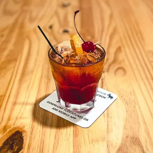 a drink on a coaster