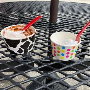 They provide one scoop and a children&apos;s size
