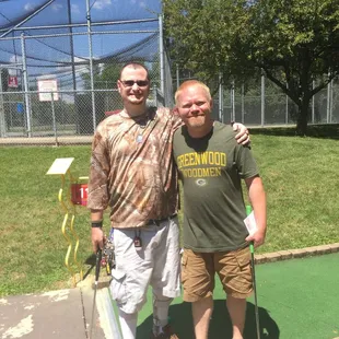 I&apos;m starting the round with my friend it was such a great and beautiful day the batting cage is so much fun as well!!!