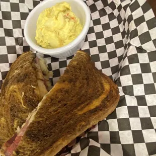 Reuben with potato salad