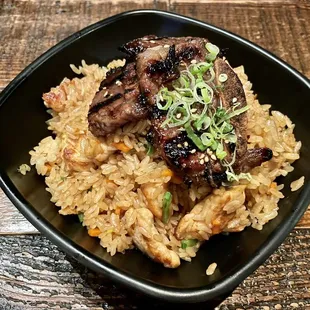 Chicken fried rice with bulgogi short ribs