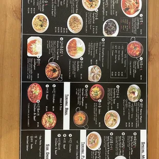 Restaurant menu